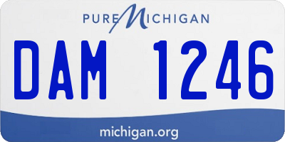 MI license plate DAM1246