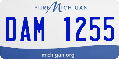 MI license plate DAM1255