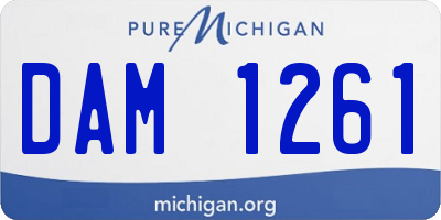 MI license plate DAM1261