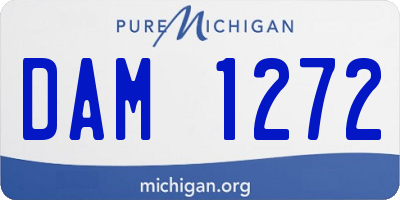 MI license plate DAM1272