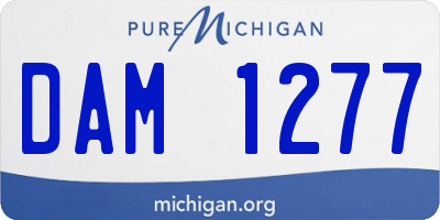 MI license plate DAM1277