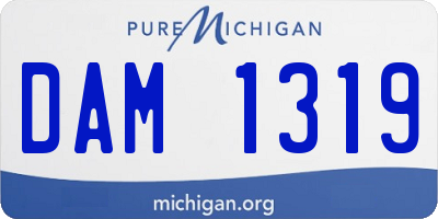 MI license plate DAM1319