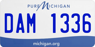 MI license plate DAM1336