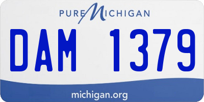 MI license plate DAM1379