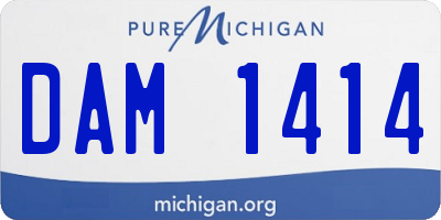 MI license plate DAM1414