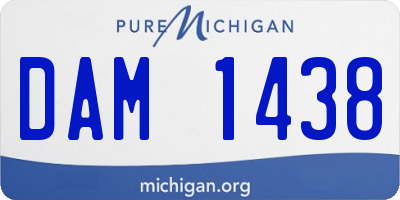 MI license plate DAM1438