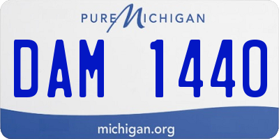 MI license plate DAM1440