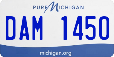 MI license plate DAM1450