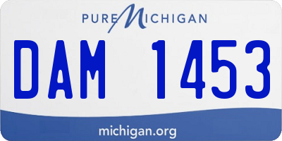 MI license plate DAM1453