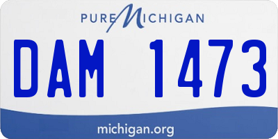 MI license plate DAM1473