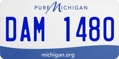 MI license plate DAM1480
