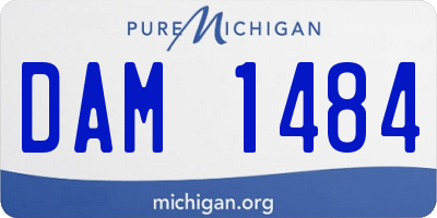 MI license plate DAM1484