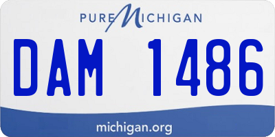 MI license plate DAM1486