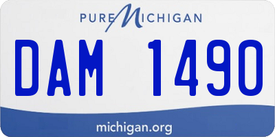 MI license plate DAM1490