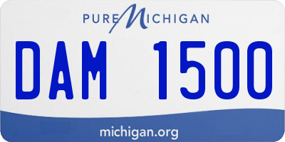 MI license plate DAM1500