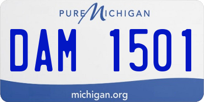 MI license plate DAM1501