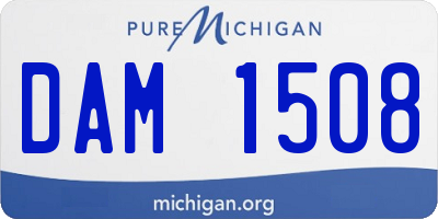 MI license plate DAM1508