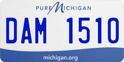 MI license plate DAM1510