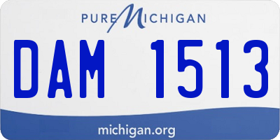 MI license plate DAM1513