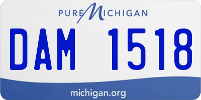 MI license plate DAM1518
