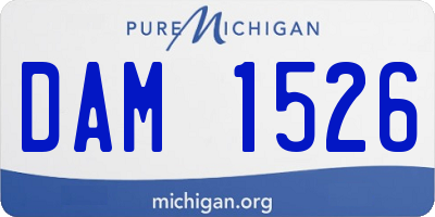 MI license plate DAM1526