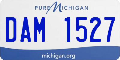 MI license plate DAM1527
