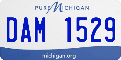 MI license plate DAM1529