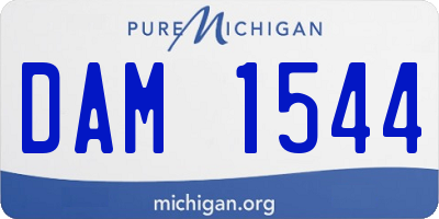 MI license plate DAM1544