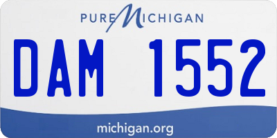 MI license plate DAM1552