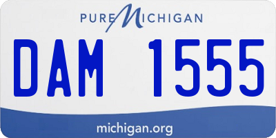 MI license plate DAM1555