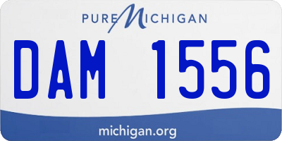 MI license plate DAM1556