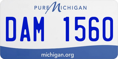MI license plate DAM1560