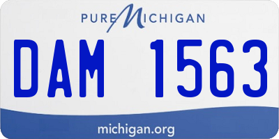 MI license plate DAM1563