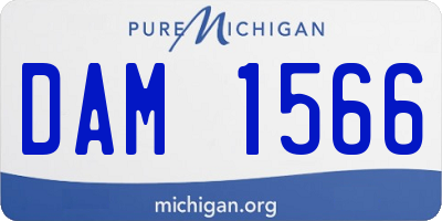 MI license plate DAM1566