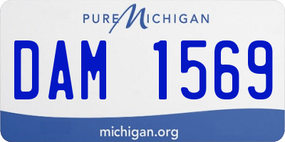 MI license plate DAM1569