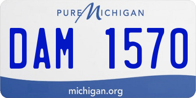 MI license plate DAM1570