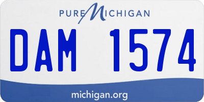 MI license plate DAM1574