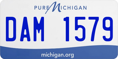 MI license plate DAM1579