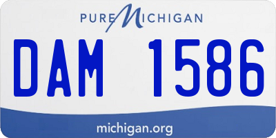 MI license plate DAM1586