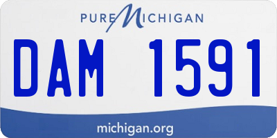 MI license plate DAM1591