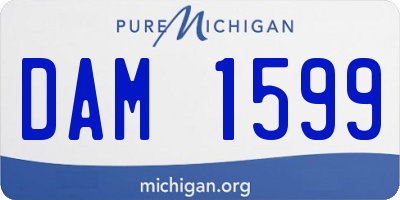 MI license plate DAM1599