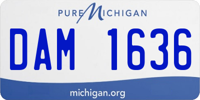 MI license plate DAM1636