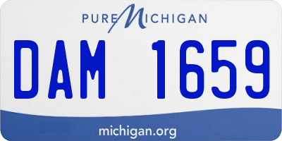 MI license plate DAM1659