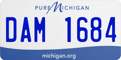 MI license plate DAM1684
