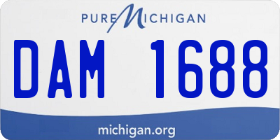 MI license plate DAM1688