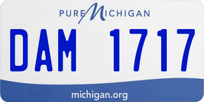 MI license plate DAM1717