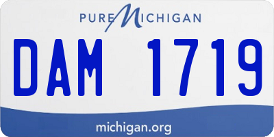MI license plate DAM1719