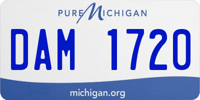 MI license plate DAM1720