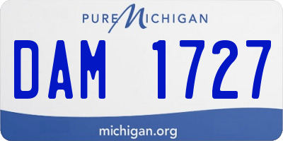 MI license plate DAM1727