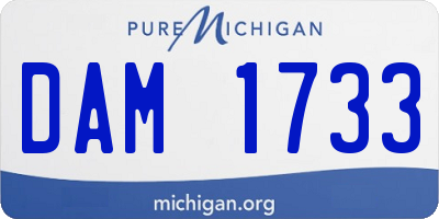 MI license plate DAM1733